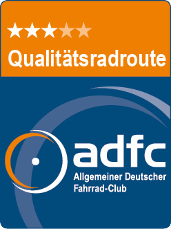 Logo Allgemeiner Deutscher Fahrrad-Club - Qualitätsradroute 3 von 5 Sternen